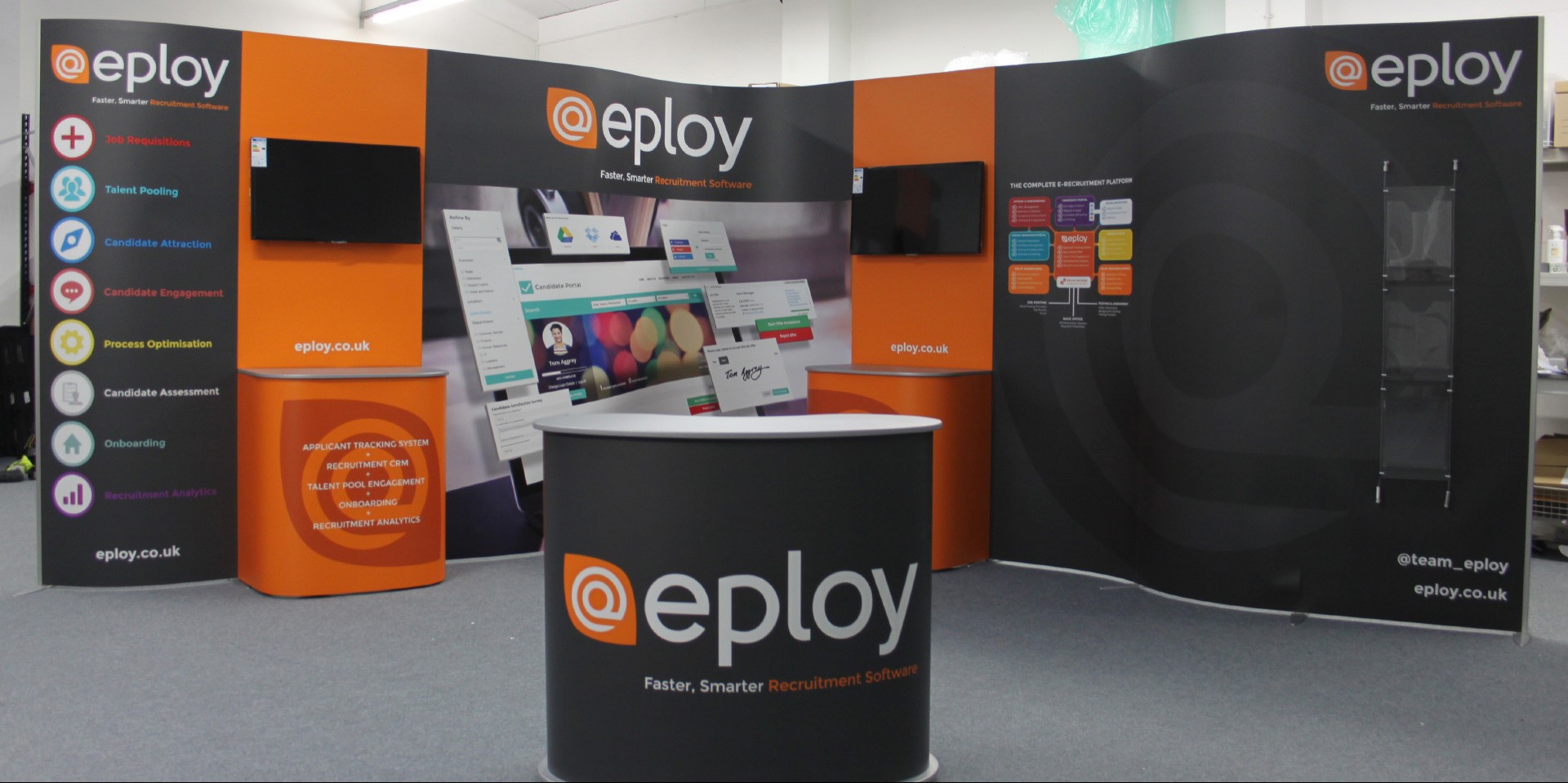 eploy exhibition stand cipd hr software show - Guardian Display