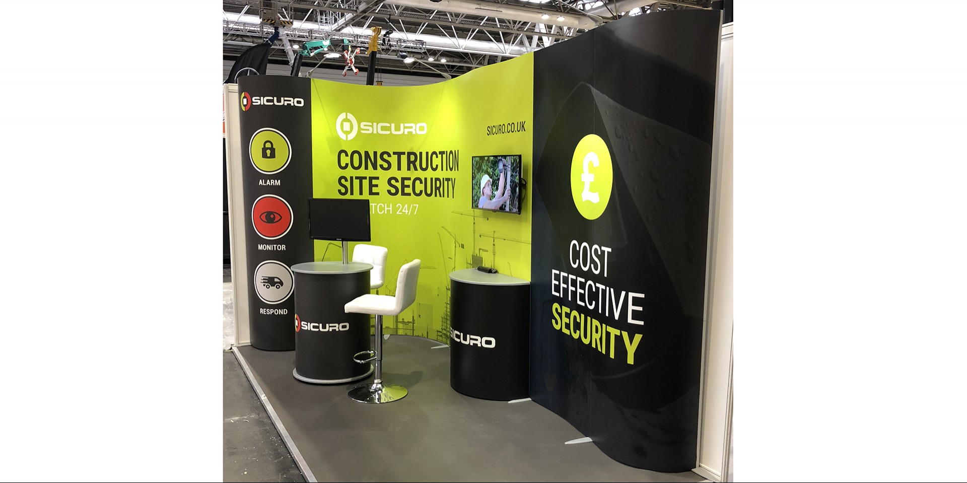 sicuro uk construction week exhibition stand design - Guardian Display